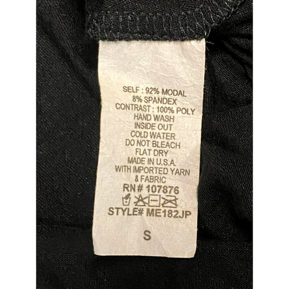 Sun Kim Black Lagenlook Artsy Asymmetrical Tunic Dress Size Small Top Blouse - Picture 7 of 8